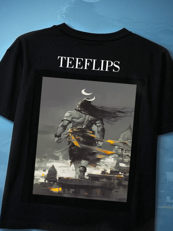 🔥 Oversized Lord Shiva Black T-Shirt – Spiritual